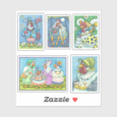 NIEDLICH FUNNY ROOSTERS, CHICKENS & HENS AUFKLEBER (Blatt)