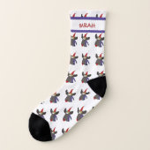 Niedlich Funny Rudolph Pattern Personalisierter Na Socken (Links - Außen)