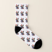 Niedlich Funny Rudolph Pattern Personalisierter Na Socken (Links - Innen)