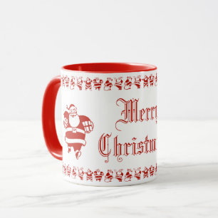 Niedlich Funny Santa Claus Muster Red Christmas Te Tasse