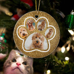 Niedlich Funny Santa Paws Christmas Dog Paw Keramik Ornament<br><div class="desc">Niedliche Weihnachtsfeiern Weihnachtsfeier Keramik Zierbäume</div>