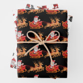 Niedlich Funny Santa Reindeer Skateboard Scooter Geschenkpapier Set (Beispiel)