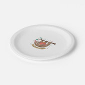 Niedlich Funny Sloth Happy Birthday Pappteller (Schrägansicht)