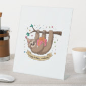 Niedlich Funny Sloth Happy Birthday Sockelschild (In Situ)