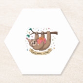 Niedlich Funny Sloth Happy Birthday Untersetzer (Vorderseite)