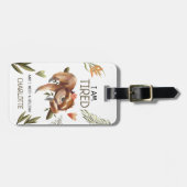 Niedlich Funny Sloth 'I need a Holiday' Gepäckanhänger (Vorderseite horizontal)