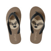 Niedlich Funny Sloth Personalisiert Kid's Flip Flo Kinderbadesandalen (Fußbett)