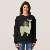 Niedlich Funny Sloth Riding Llama 32 Sweatshirt (Vorne ganz)