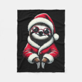 Niedlich Funny Sloth Weihnachtsmann Weihnachten We Fleecedecke (Vorderseite)