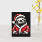 Niedlich Funny Sloth Weihnachtsmann Weihnachten We Karte (Gelbe Blume)