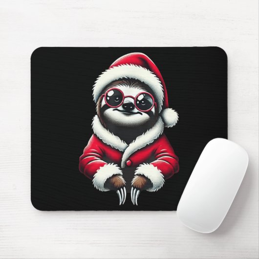 Niedlich Funny Sloth Weihnachtsmann Weihnachten We Mousepad (Mit Mouse)