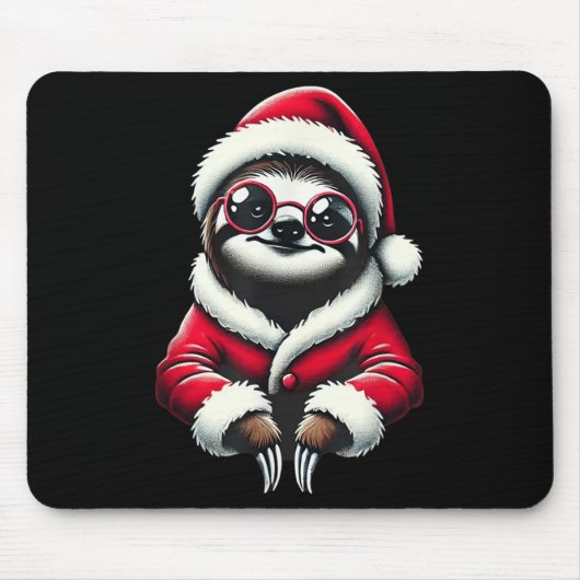 Niedlich Funny Sloth Weihnachtsmann Weihnachten We Mousepad (Vorne)