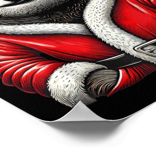 Niedlich Funny Sloth Weihnachtsmann Weihnachten We Poster (Ecke)