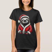 Niedlich Funny Sloth Weihnachtsmann Weihnachten We T-Shirt (Vorderseite)