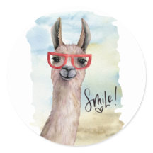Niedlich Funny Smile Llama