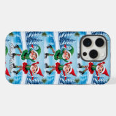 Niedlich Funny Spaß Trendy Modern Frohe Weihnachte iPhone Hülle (Rückseite (Horizontal))