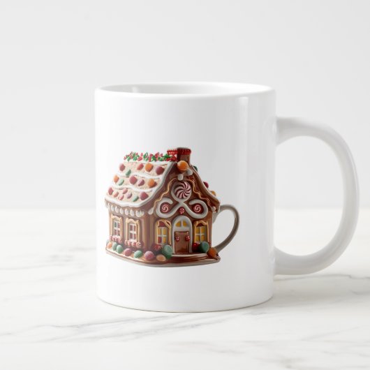Niedlich Funny Spaß Trendy Modern Frohe Weihnachte Jumbo-Tasse (Rechts)