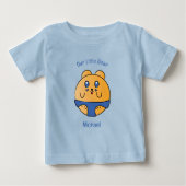 Niedlich Funny Sprichwort Cartoon Tierspass Blau M Baby T-shirt (Vorderseite)