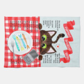 Niedlich Funny Tabby Cat Geschirrtuch (Horizontal)