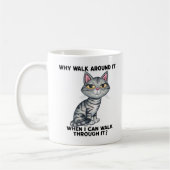 Niedlich Funny Tabby Kitty Cat Kaffeetasse (Links)