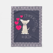 Niedlich Funny Tan Chihuahua Pattern Fleecedecke (Vorderseite)