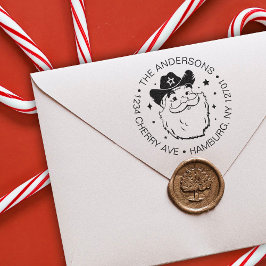 Niedlich Funny Texas Cowboy Weihnachtsfeiern Permastempel