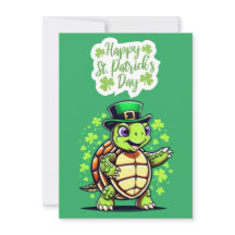 Niedlich Funny Turtle - Happy St Patrick's Day Car