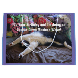 Niedlich Funny Tuxedo Katze Mexican Wave Katzen Ge Große Geschenktüte