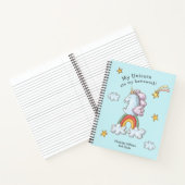 Niedlich Funny Unicorn Ate My Hausaufgaben Cartoon Notizblock (Innenseite)