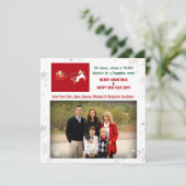 Niedlich Funny Unicorn Santa Spaß Foto Weihnachten (Stehend Vorderseite)