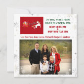 Niedlich Funny Unicorn Santa Spaß Foto Weihnachten (Vorderseite)