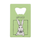 Niedlich Funny Vintag Happy Osterfest Personalisie Geldbeutel Flaschenöffner (Rückseite)