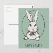 Niedlich Funny Vintag Happy Osterfest Personalisie Postkarte (Vorne/Hinten)