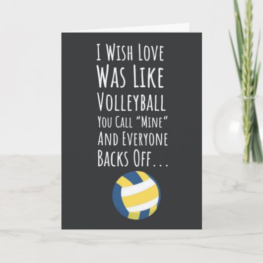 Niedlich Funny Volleyball Cards Party Spaß Karte (Vorderseite)