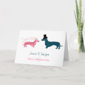 Niedlich Funny Wedding Dackel Herzlichen Glückwuns Karte (Vorderseite)