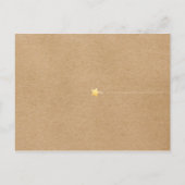 Niedlich für den Pop Rustikale Neutral Baby Dusche Einladungspostkarte (Rückseite)