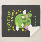 Niedlich für diesen Planet Fun Alien Personalisier Sherpadecke (Vorderseite (Horizontal))