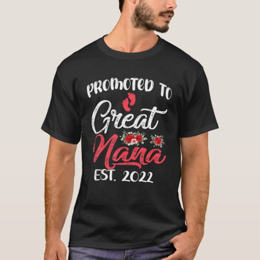 Niedlich für Großmutter Nana 2022 Blume Mutter D T-Shirt (Vorderseite)