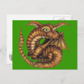Niedlich Furry Dragon Postkarte (Vorne/Hinten)