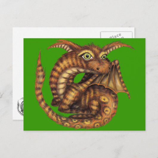 Niedlich Furry Dragon Postkarte (Vorne/Hinten)