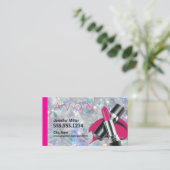 Niedlich Fushia Glitz Avon Business Card Visitenkarte (Stehend Vorderseite)