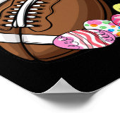 Niedlich Fußball Bunny Oars Ostereier Kinder Mädch Poster (Ecke)