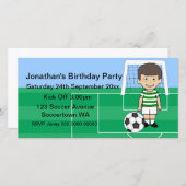 Niedlich Fußball-Spieler Geburtstagsparty Fotokart (Vorne/Hinten)