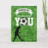 Niedlich Fußball-Valentinstag Karte (Vorderseite)