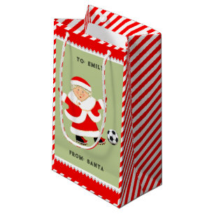 Niedlich Fußball Weihnachten Kleine Geschenktasche Geschenktüte