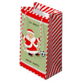 Niedlich Fußball Weihnachten Kleine Geschenktasche Geschenktüte (Rückseite Schrägansicht)