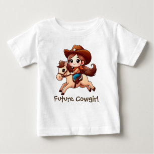 Niedlich Future Cowgirl Baby T-shirt