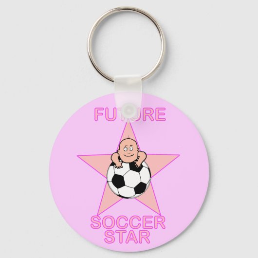 Niedlich Future Soccer Star Pink Schlüsselanhänger (Vorderseite)
