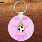 Niedlich Future Soccer Star Pink Schlüsselanhänger (Vorderseite)