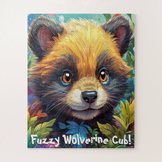 Niedlich & Fuzzy Wolverine Cub Puzzle (Vertikal)